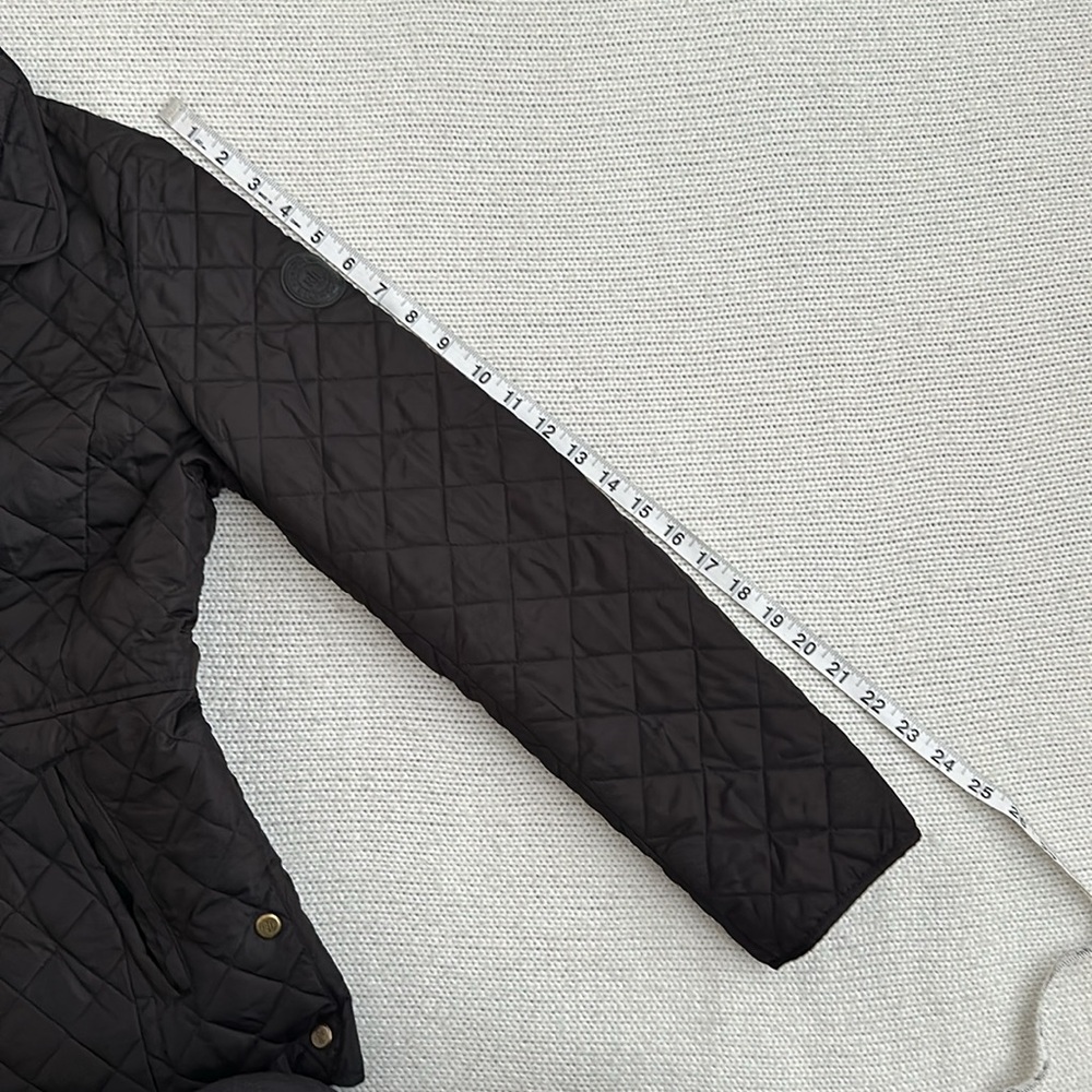 Ralph Lauren Black Quilted Puffer Coat Size Small - Picture 7 of 9